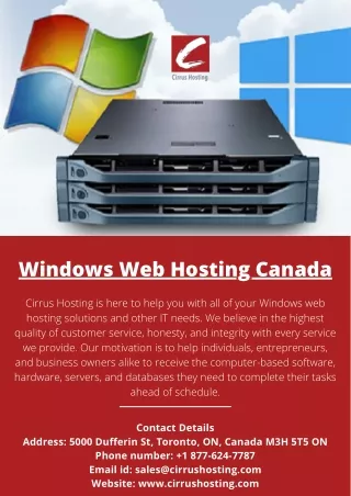 windows web hosting canada