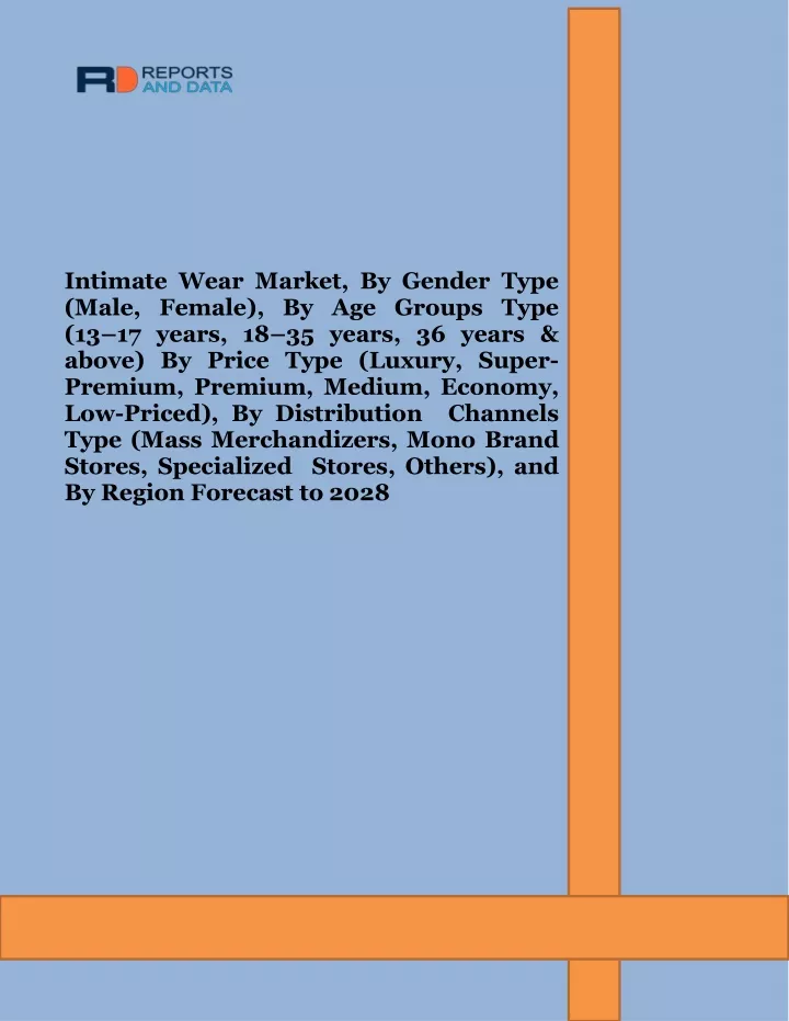 intimate wear market by gender type male female