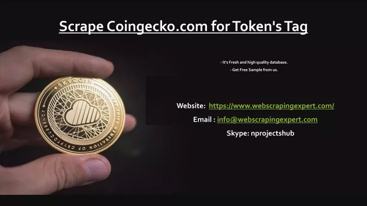 scrape coingecko com for token s tag