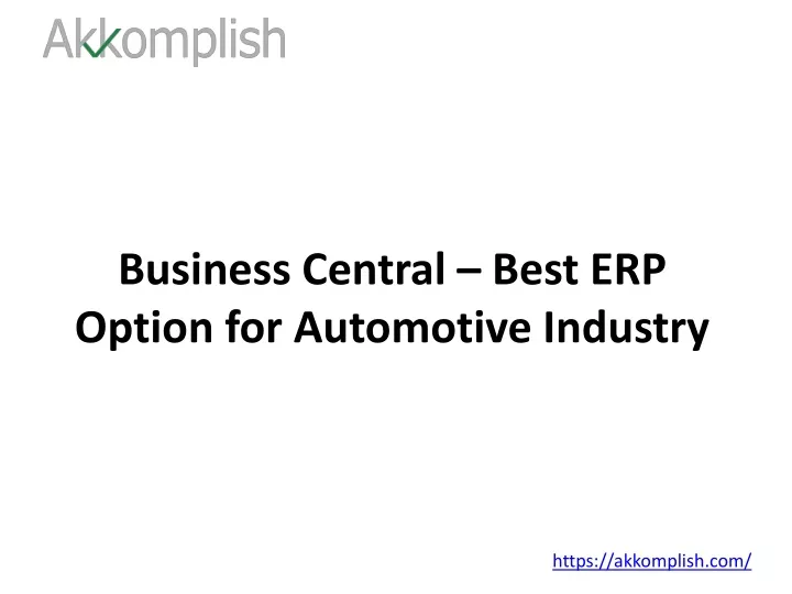 business central best erp option for automotive industry