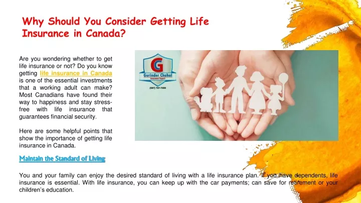 why should you consider getting life insurance