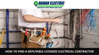 How to Find a Reputable Licensed Electrical Contractor