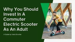 Why You Should Invest In A Commuter Electric Scooter As An Adult