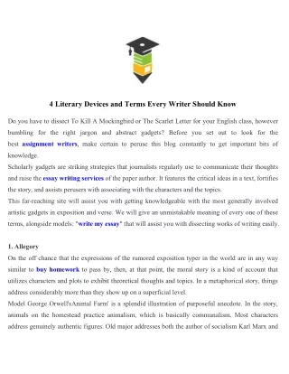 4 literary devices and terms every writer should