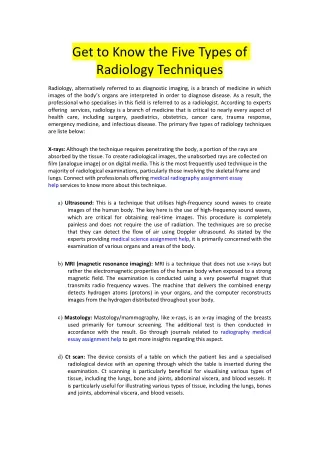 get to know the five types of radiology techniques