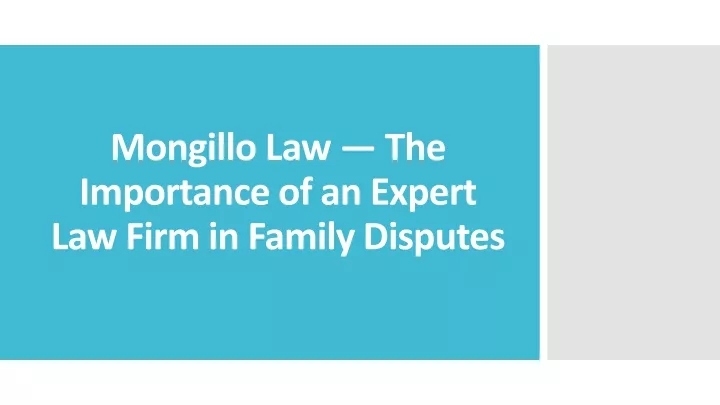 mongillo law the importance of an expert law firm in family disputes