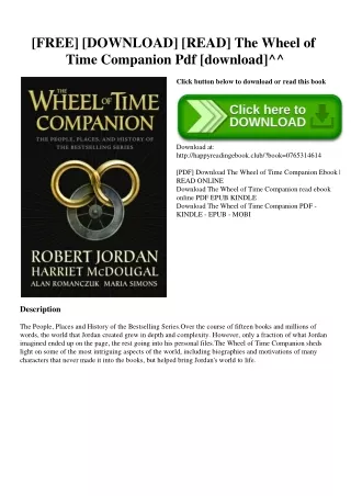 [FREE] [DOWNLOAD] [READ] The Wheel of Time Companion Pdf [download]^^