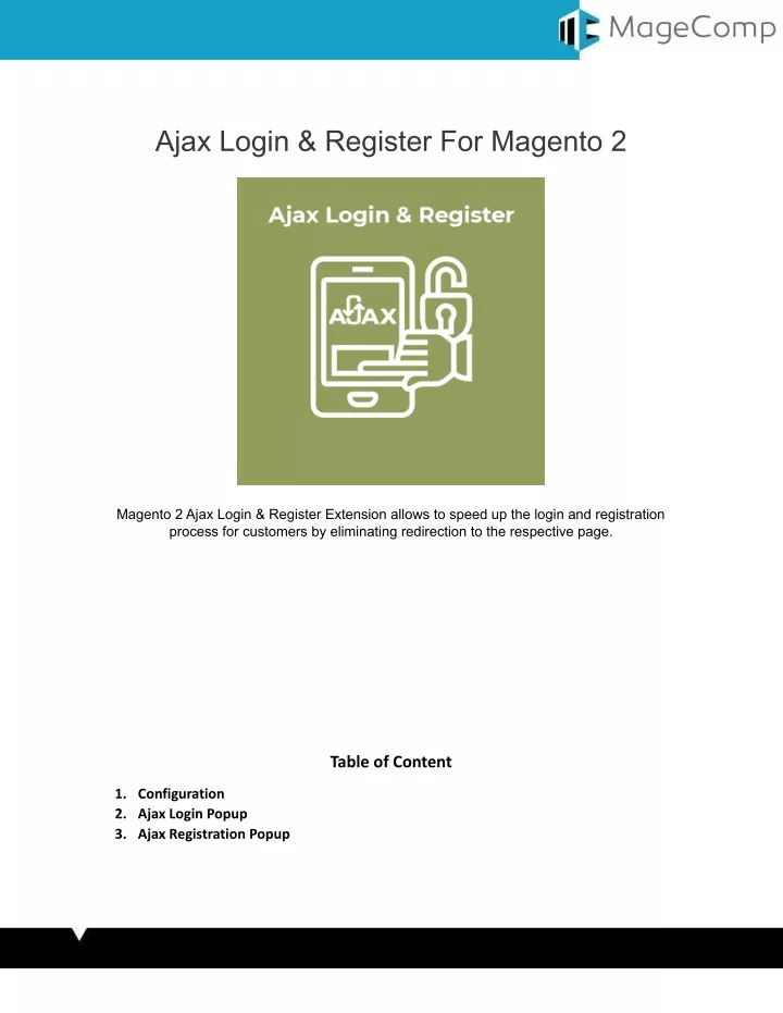 ajax login register for magento 2
