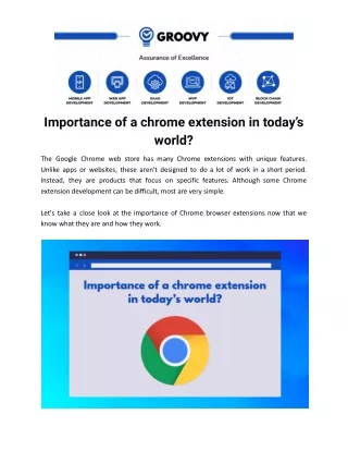 importance of a chrome extension in today s world