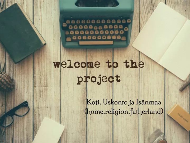 welcome to the project