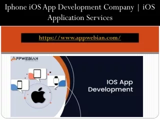 Iphone iOS App Development Company  ios Application Services