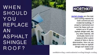 When Should You Replace An Asphalt Shingle Roof?