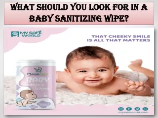 Choose Baby Sanitizing Wipes for Babies health Online