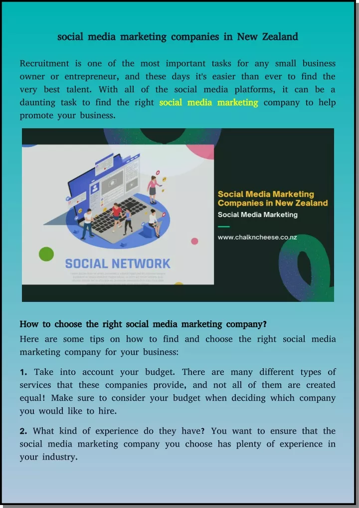 social media marketing companies in new zealand