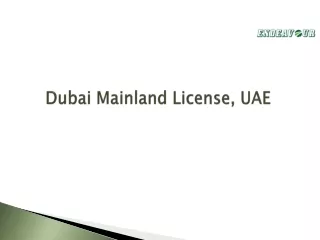 Dubai Mainland License, UAE