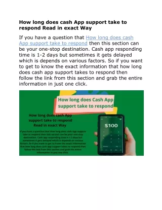 how long does cash app support take to respond