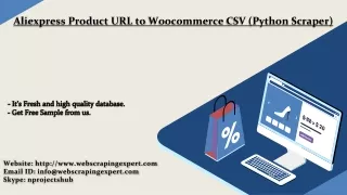 aliexpress product url to woocommerce csv python scraper
