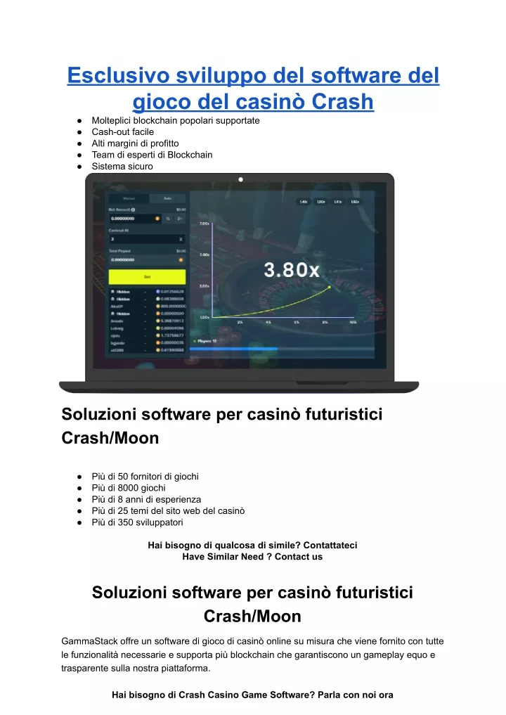 esclusivo sviluppo del software del gioco