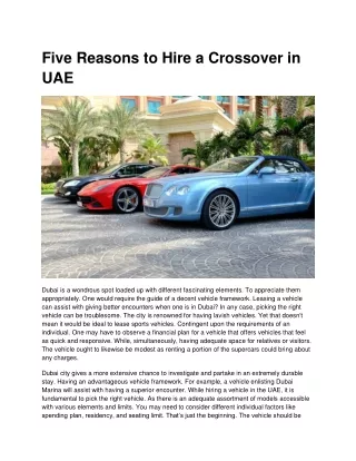 Five Reasons to Hire a Crossover in UAE (1)-converted