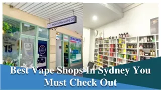 Best Vape Shops In Sydney You Must Check Out