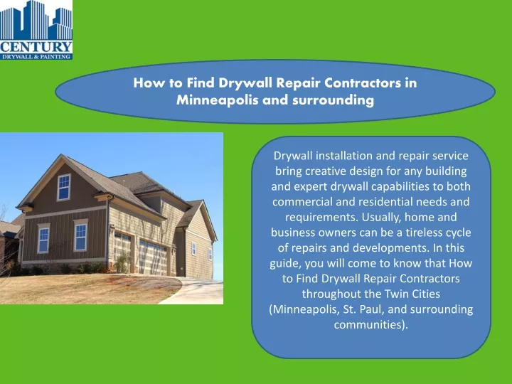 how to find drywall repair contractors