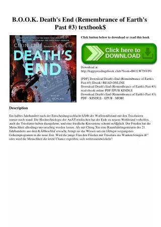 READ B.O.O.K. Death's End (Remembrance of Earth's Past #3) textbook$