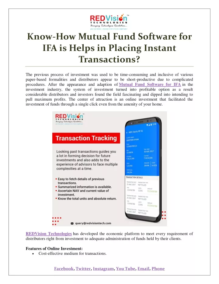 know how mutual fund software for ifa is helps