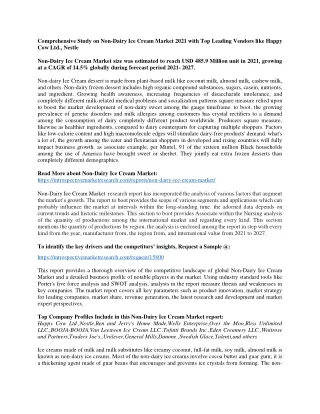 comprehensive study on non dairy ice cream market