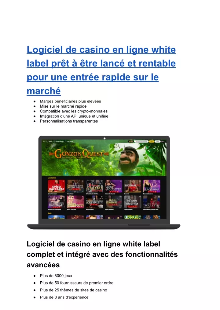 logiciel de casino en ligne white label