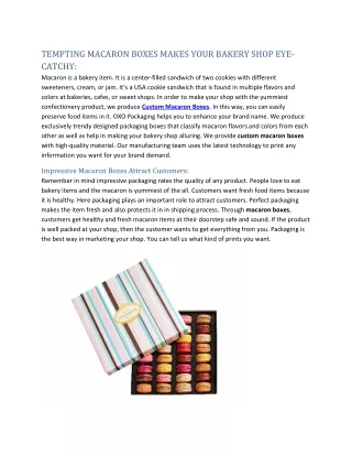 tempting macaron boxes makes your bakery shop