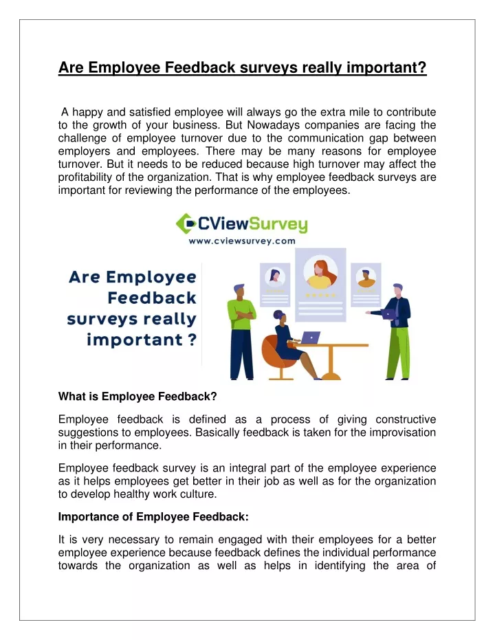 are employee feedback surveys really important