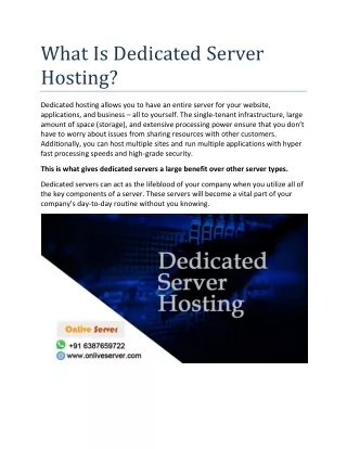 What Is Dedicated Server Hosting-converted
