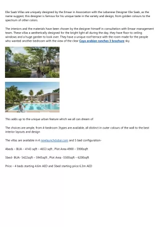 elie saab villas are uniquely designed