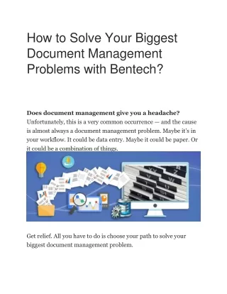 how to solve your biggest document management