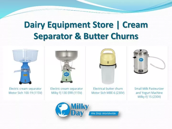 dairy equipment store cream separator butter churns