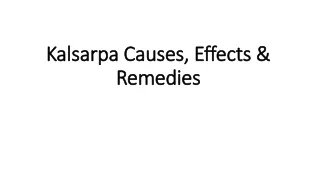 kalsarpa causes effects remedies