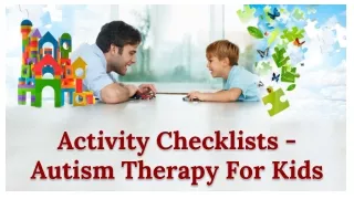 Activity Checklists As A Part Of Autism Therapy For Kids