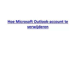Hoe Microsoft Outlook-account te verwijderen
