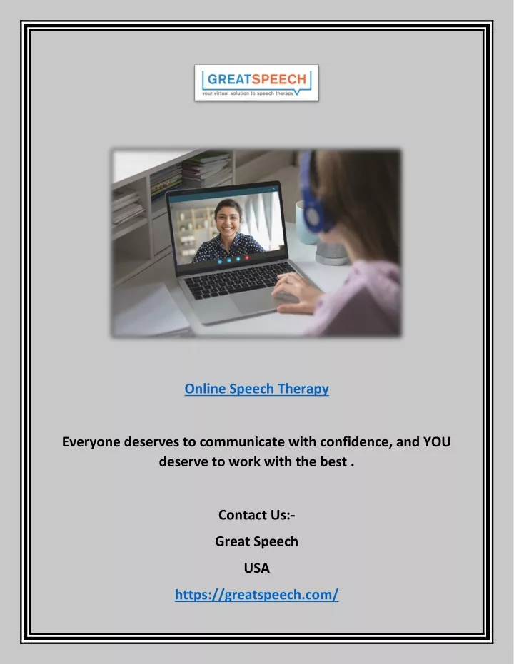 online speech therapy