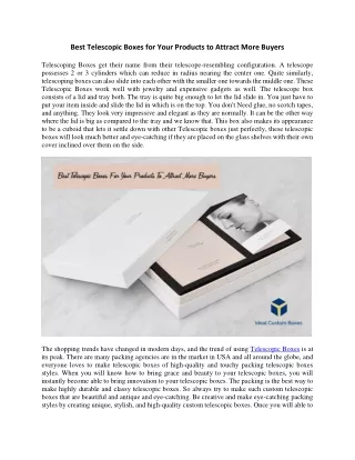 best telescopic boxes for your products