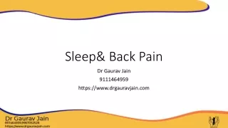 Bak Pain and Sleep