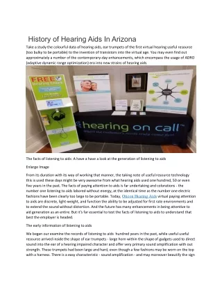 History of Hearing Aids In Arizona
