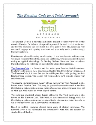 the emotion code by a total approach