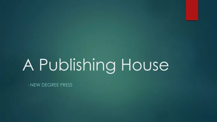 a publishing house