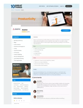 Asana Productivity Software Reviews | 10 Great Things