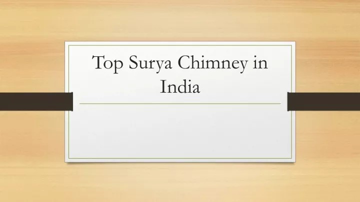 top surya chimney in india