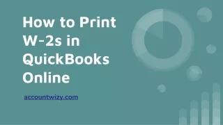 How to Print W-2s in QuickBooks Online