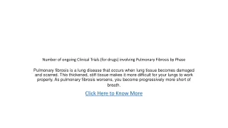 Number of ongoing Clinical Trials (for drugs) involving Pulmonary Fibrosis by Ph