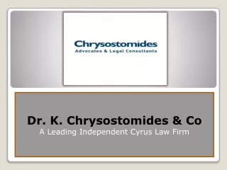 Renowned Dr Kypros Chrysostomides