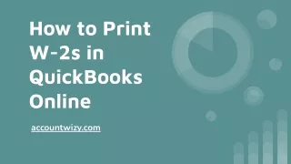 How to Print W-2s in QuickBooks Online